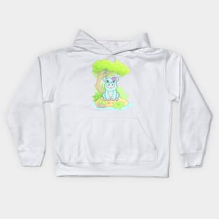 little cute hippo Kids Hoodie